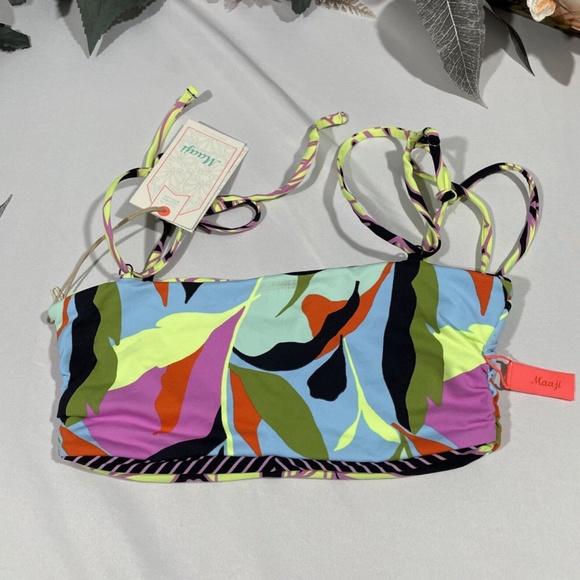 NWT Maaji [ Small ] Kamali Piazza Tie Strap Reversible Bikini Top‎ - Picture 6 of 10